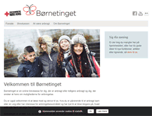 Tablet Screenshot of boernetinget.dk